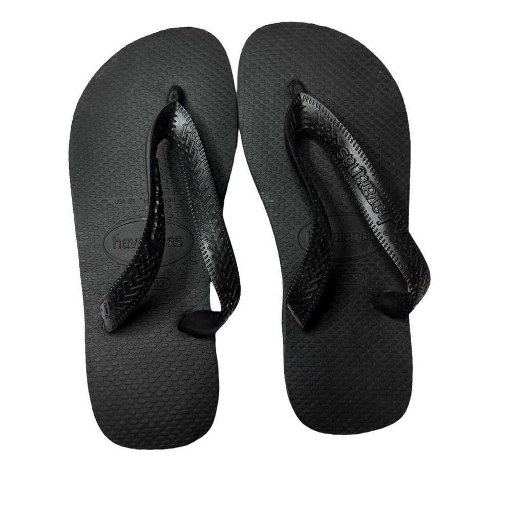 Havaianas Black Flip‎ Flop Sandal Size 31-32 / US 13-1